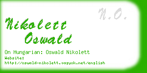 nikolett oswald business card